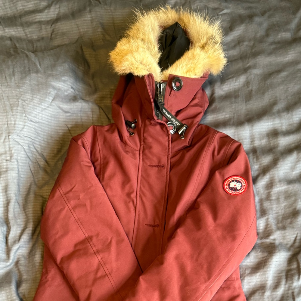 Canada Goose Red Weather-Resistant Bottoms with Adjustable Ankle Cords